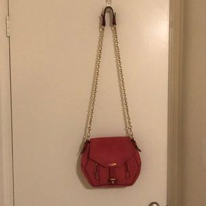Olivia Harris Hendrix Pink Leather Cross Body Bag
